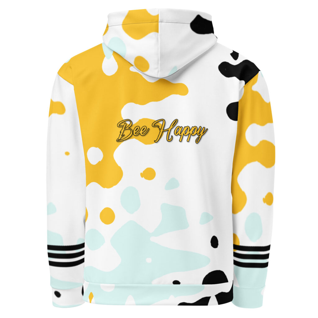 Bee Happy Hoodie Fancy Script