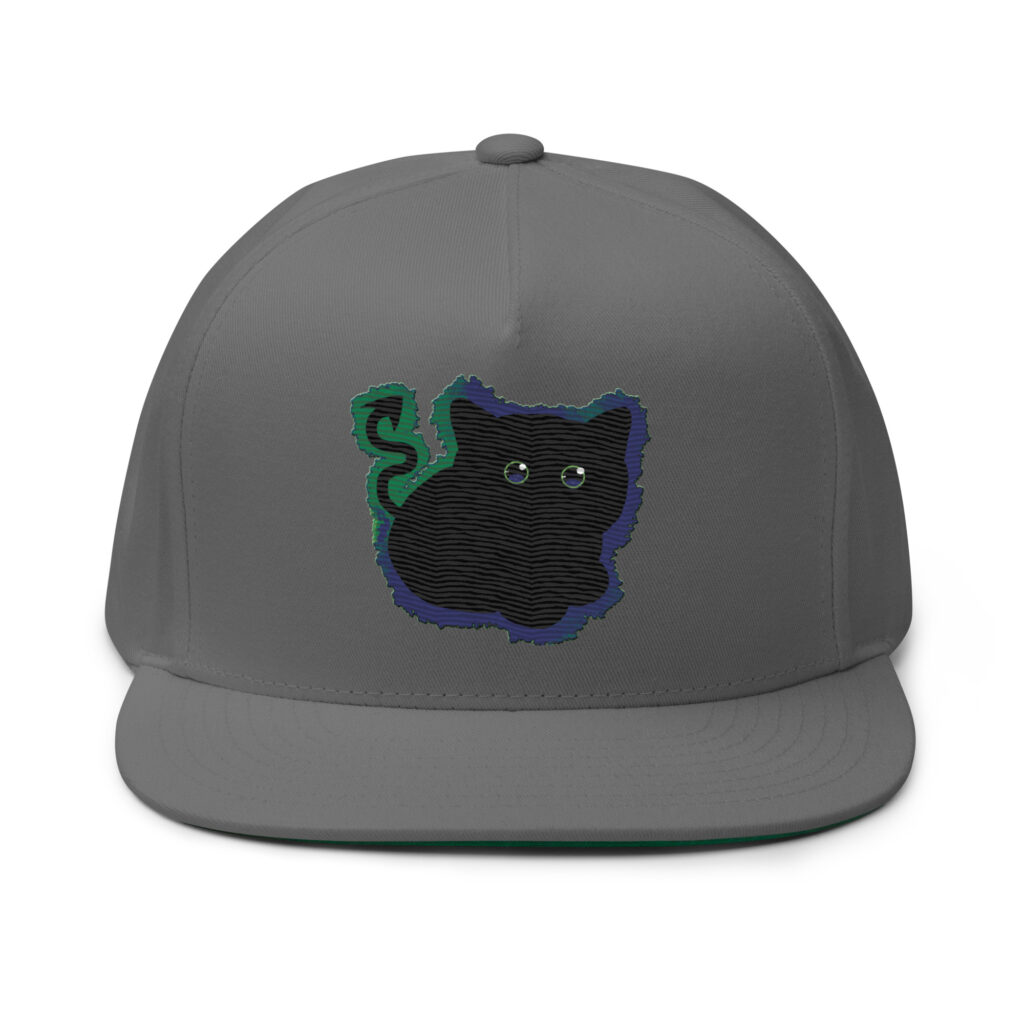 Cat Flat Bill Cap